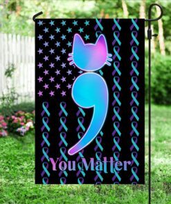 suicide prevention awareness flag cat. you matter bnn222f 7971