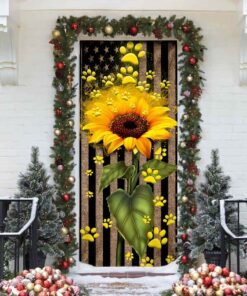 sunflower dog paw door cover 5286