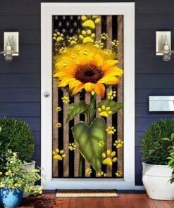 sunflower dog paw door cover 5323