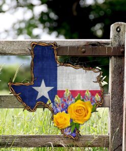 texas american yellow rose hanging metal sign lnt02ms 1059