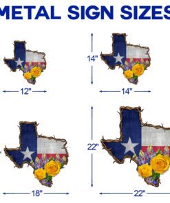 texas american yellow rose hanging metal sign lnt02ms 3439