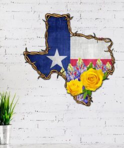 texas american yellow rose hanging metal sign lnt02ms 8907