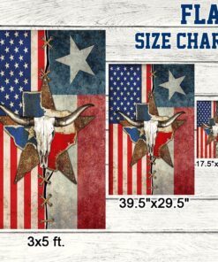 texas flag longhorn cattle texas american flag trh1852fv1 3115