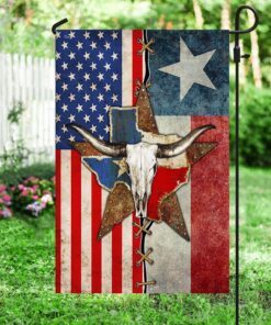 texas flag longhorn cattle texas american flag trh1852fv1 4447