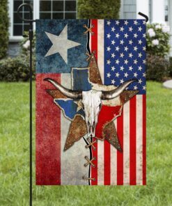 texas flag longhorn cattle texas american flag trh1852fv1 4938