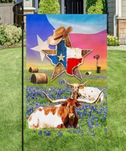 texas flag longhorn cattle texas flag qtr199f 1148