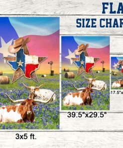 texas flag longhorn cattle texas flag qtr199f 3996