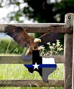 texas thin blue line eagle hanging metal sign tqn56msv1 5971