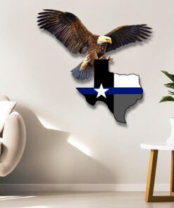 texas thin blue line eagle hanging metal sign tqn56msv1 7596