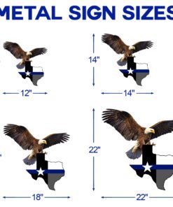 texas thin blue line eagle hanging metal sign tqn56msv1 8807