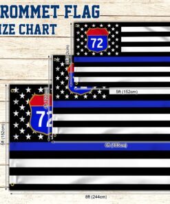 thin blue line american grommet flag bnn231gf 6387