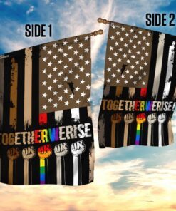 together we rise black lives matter flag 6001