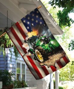 tractor farmer american flag 1159