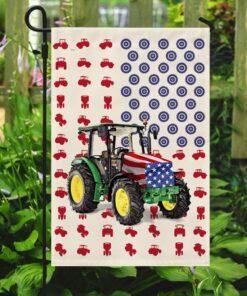 tractor farmer american flag 1163