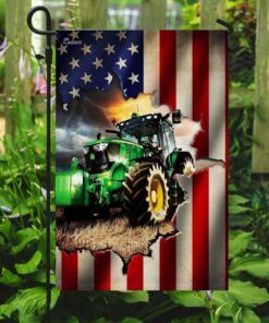 tractor farmer american flag 3733