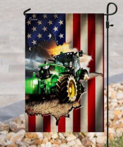 tractor farmer american flag 4583