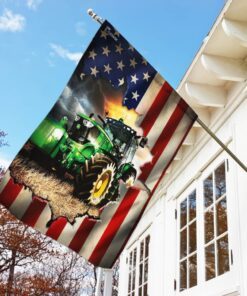 tractor farmer american flag 5113