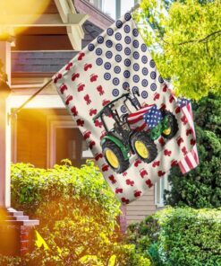 tractor farmer american flag 6659