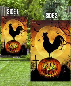 trick or treat rooster flag 2315