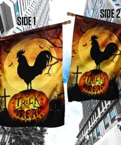 trick or treat rooster flag 2635