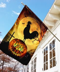 trick or treat rooster flag 4669