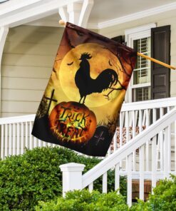 trick or treat rooster flag 6504