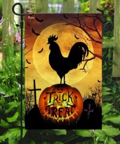 trick or treat rooster flag 7645