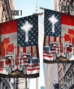 trucker flag canada and american trucker flag lha2095f 2986