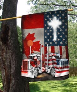 trucker flag canada and american trucker flag lha2095f 4566