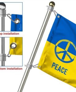 ukraine flag peace love ukraine grommet flag trl1933gf 7282