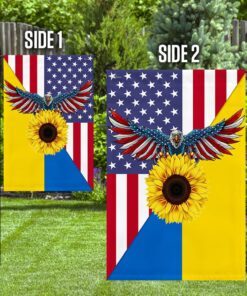 ukraine flag sunflower ukrainian american flag qtr25f 2097