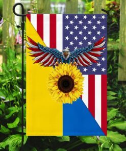 ukraine flag sunflower ukrainian american flag qtr25f 2756