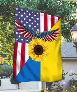 ukraine flag sunflower ukrainian american flag qtr25f 4111