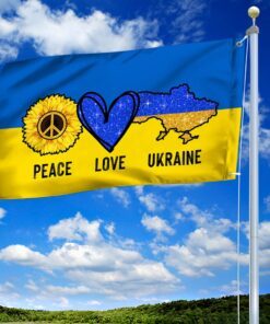 ukraine grommet flag peace love ukraine bnn607gf 8566