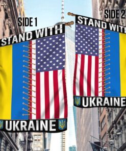 ukrainian american flag stand with ukraine flag trl1935f 5748