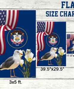 utah state seagull bird and sego lily flag mln1141fv33 1355