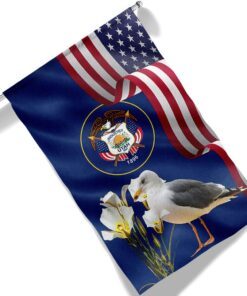 utah state seagull bird and sego lily flag mln1141fv33 3660