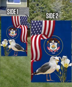 utah state seagull bird and sego lily flag mln1141fv33 4437