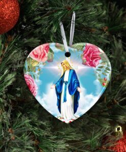 virgin mary ceramic ornament 1469