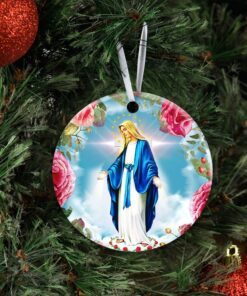 virgin mary ceramic ornament 5753