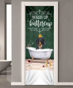 wash up buttercup dachshund door cover 7406