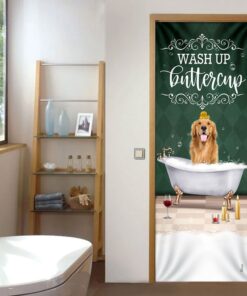 wash up buttercup golden retriever door cover 5278