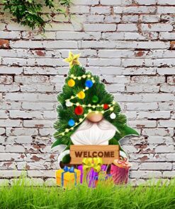 welcome christmas gnome metal sign bnn708ms 5673