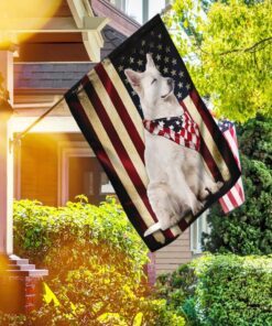 white german shepherd american patriot flag 2153