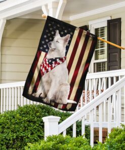 white german shepherd american patriot flag 5829