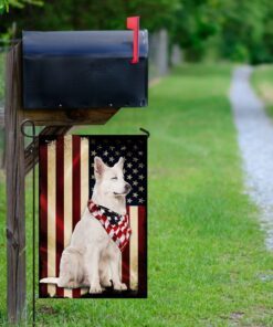 white german shepherd american patriot flag 7117