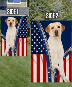 yellow labrador retriever flag patriotic dog ant360f 4545