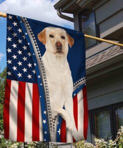 yellow labrador retriever flag patriotic dog ant360f 6515