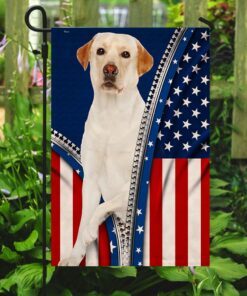 yellow labrador retriever flag patriotic dog ant360f 7913