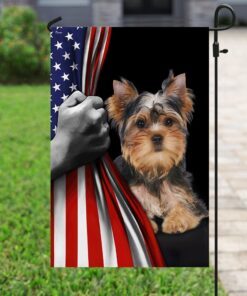 yorkie flags flagwix™ yorkshire terrier american flag 1307